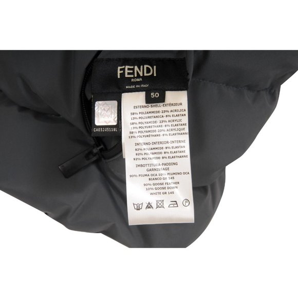 Fendi Mens Monster Vest Size 50 Large Grey Reversible Sleeveless Puffer Jacket - Picture 10 of 10